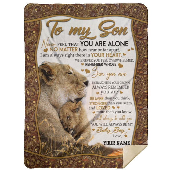 Personalized Blanket For Son, Gift From Mom, Gift From Dad, Customized Blanket With Name