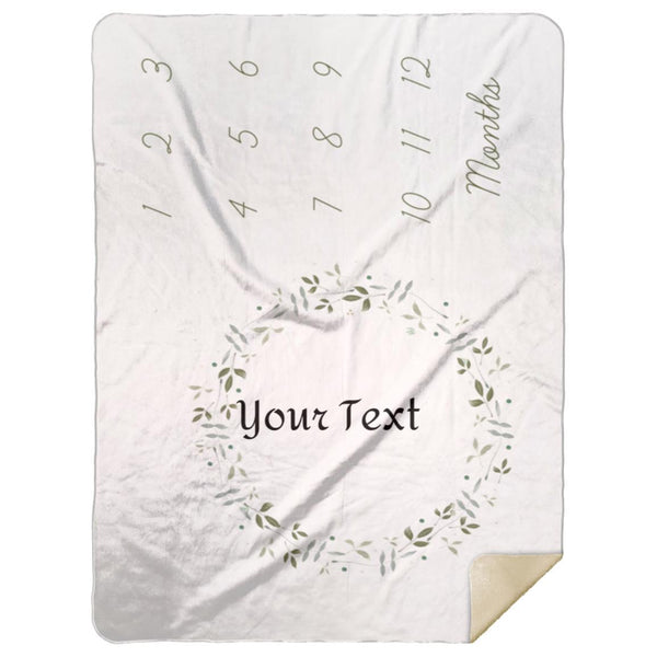 Personalized Baby Blanket, Milestone Monthly Custom Blanket With Name, Gift For Baby