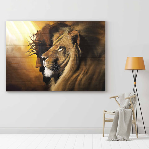 Lion Canvas - Jesus Landscape Canvas Print - Wall Art