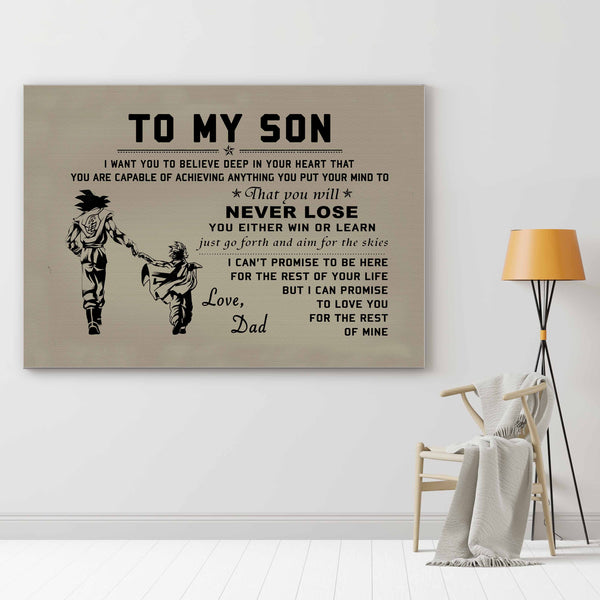 To My Son I Want You To Believe Deep In Your Heart - Canvas Gift From Dad - Landscape Canvas Print - Wall Art