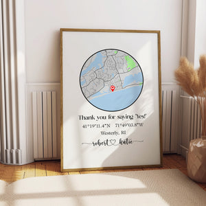 Personalized Where It All Began Map Poster, Where We Met Map, Couple Map, Gift For Her, Gift For Him, Custom Map Poster