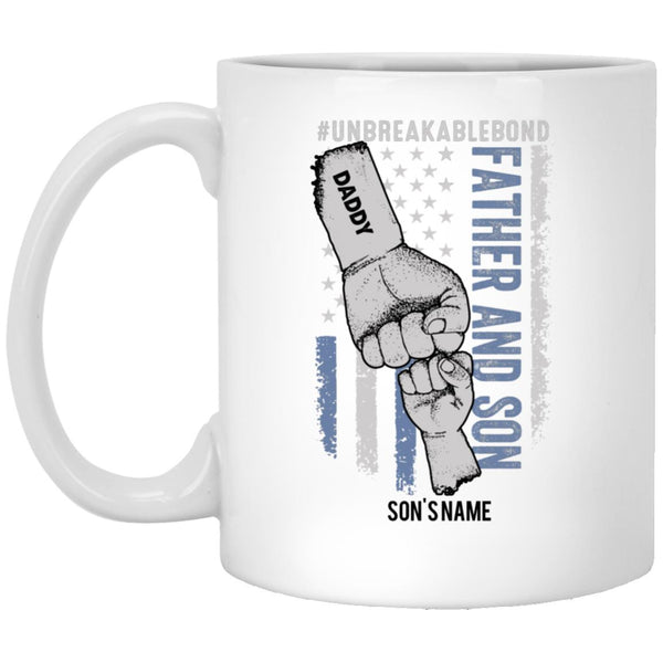 Personalization Mug Father And Son, Father’s Day Mug, Happy Father’s Day