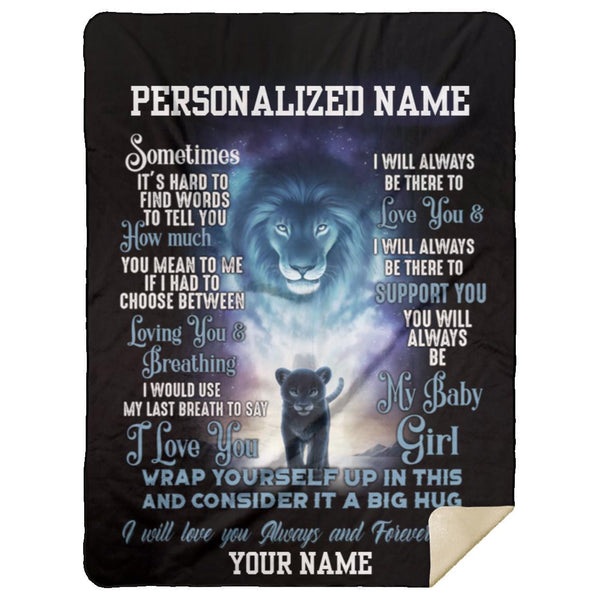 Personalized Blanket For Daughter, Gift From Parents, Best Blanket For Daughter, Daughter Birthday Gift, Custom Blanket With Name