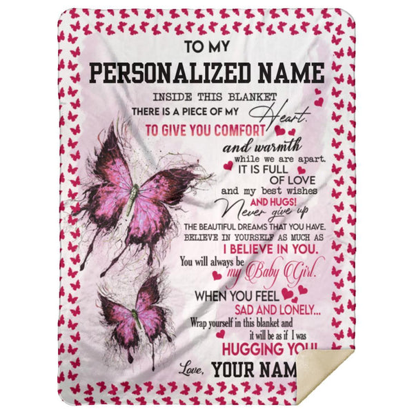 Personalized Blanket For Daughter, Gift From Mom, Gift For Girls, Custom Blanket With Name