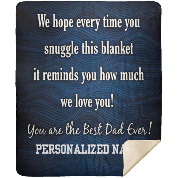 Personalized Blanket For Dad, Blanket For Father, Gift For Daddy, Custom Blanket