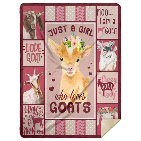 Just A Girl Who Loves Goats, Blanket For Girl, Blanket For Daughter, Gift For Granddaughter, Beautiful Blanket Gift