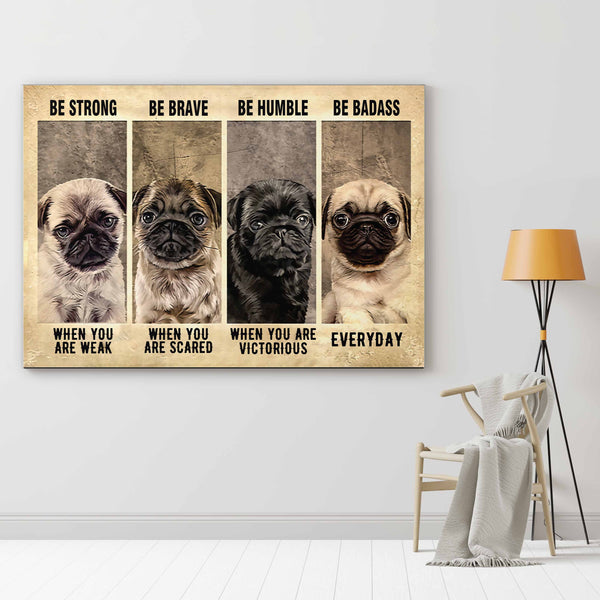 Be Strong, Be Brave, Be Humble, Be Badass - Jesus Landscape Canvas Print - Wall Art