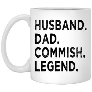 Husband Dad Commish Legend - Mug Gift For Husband - Mug For Him - CustomUni Mug