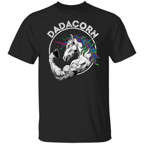 Dadacorn Unicorn Muscle Dad Fathers Shirt