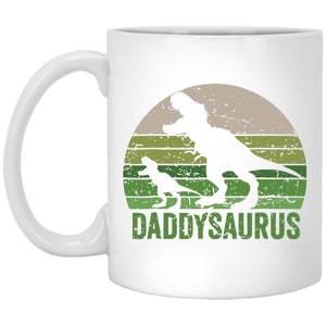 Daddysaurus, Father's Day gift, Gift for Daddy, 11oz 15oz white mug