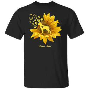 Boxer SunFlower GIft For Dog Mom Shirts