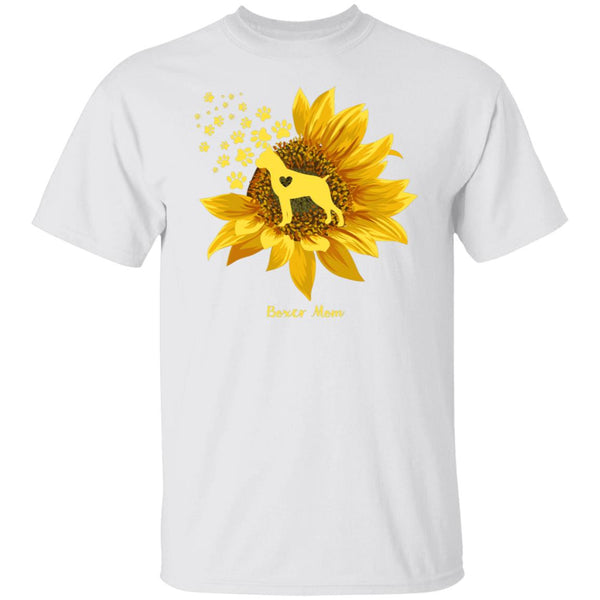 Boxer SunFlower GIft For Dog Mom Shirts