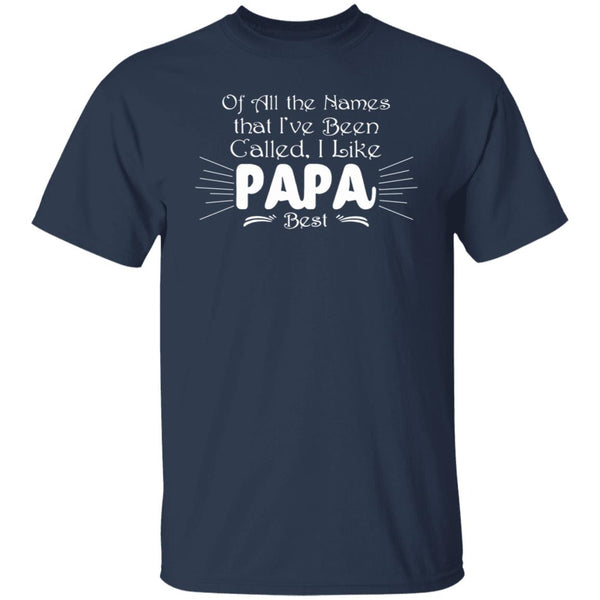 All The Names That I've Been Called I Like Papa Best Gift Shirt