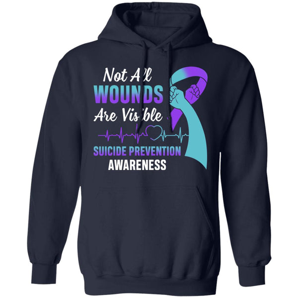 Suicide Prevention Teal Purple Not All Wounds Are Visible