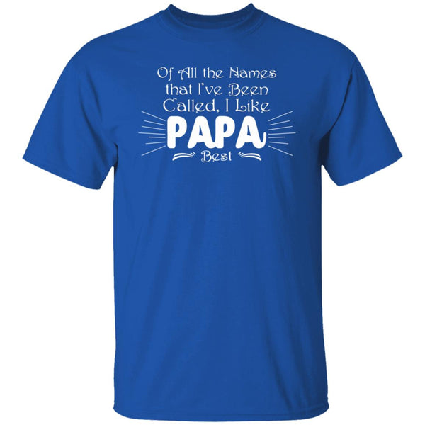 All The Names That I've Been Called I Like Papa Best Gift Shirt