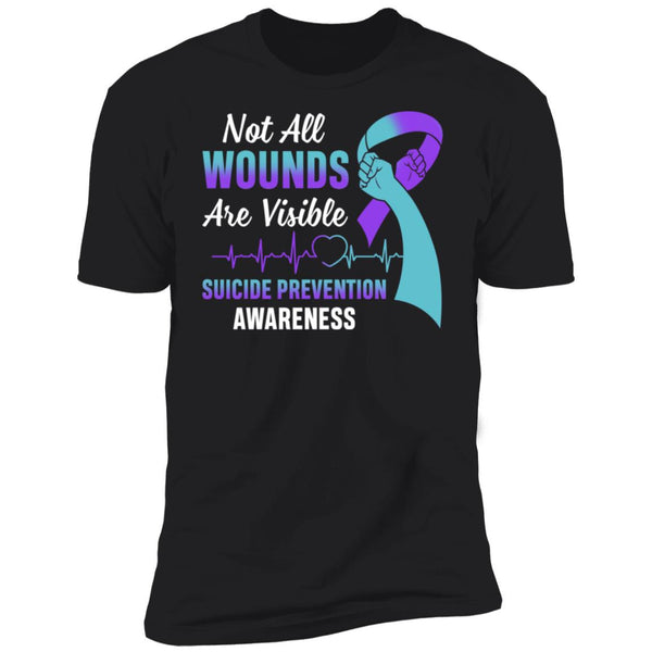 Suicide Prevention Teal Purple Not All Wounds Are Visible