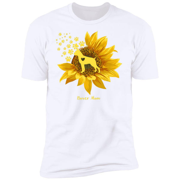 Boxer SunFlower GIft For Dog Mom Shirts