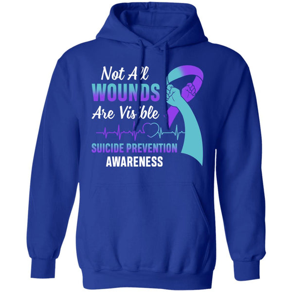 Suicide Prevention Teal Purple Not All Wounds Are Visible