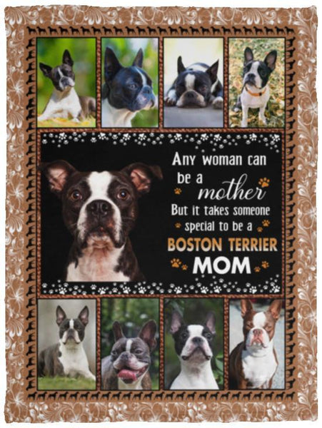 Blanket For Dog Lovers, Boston Terrier Dog Mom, Gift For Mom, Gift For Dauther, Birthday Gift