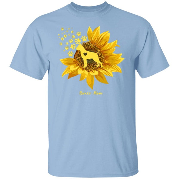 Boxer SunFlower GIft For Dog Mom Shirts