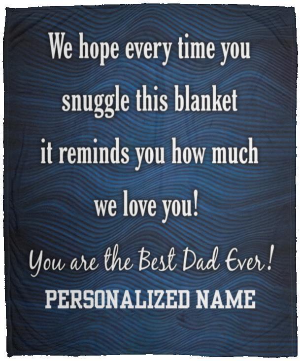 Personalized Blanket For Dad, Blanket For Father, Gift For Daddy, Custom Blanket