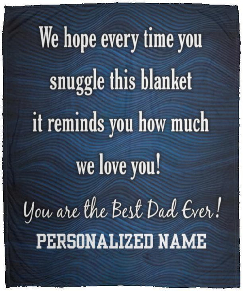 Personalized Blanket For Dad, Blanket For Father, Gift For Daddy, Custom Blanket