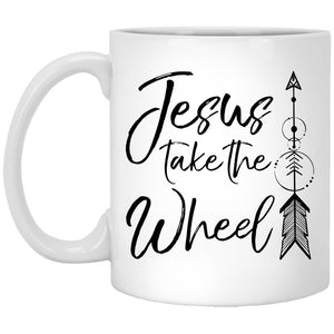 Jesus Take The Wheel - Jesus Coffee Mug Gift - CustomUni Mug