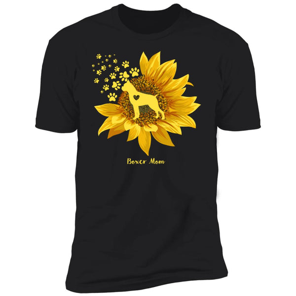 Boxer SunFlower GIft For Dog Mom Shirts