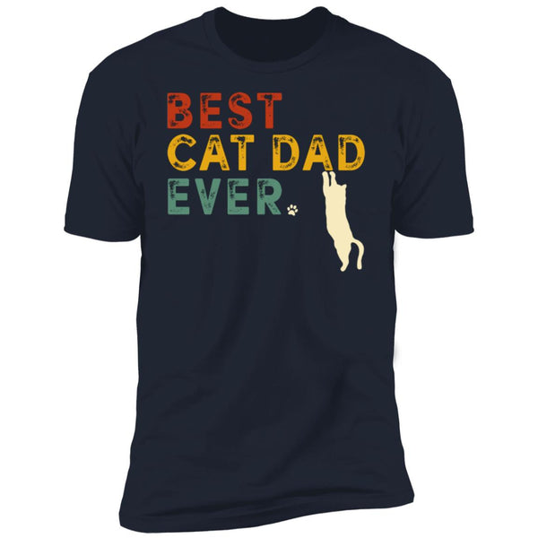 Best Cat Dad Ever Funny Retro Vintage Daddy Cat Lover Gift Classic TShirt