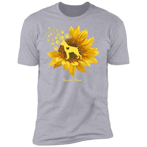 Boxer SunFlower GIft For Dog Mom Shirts