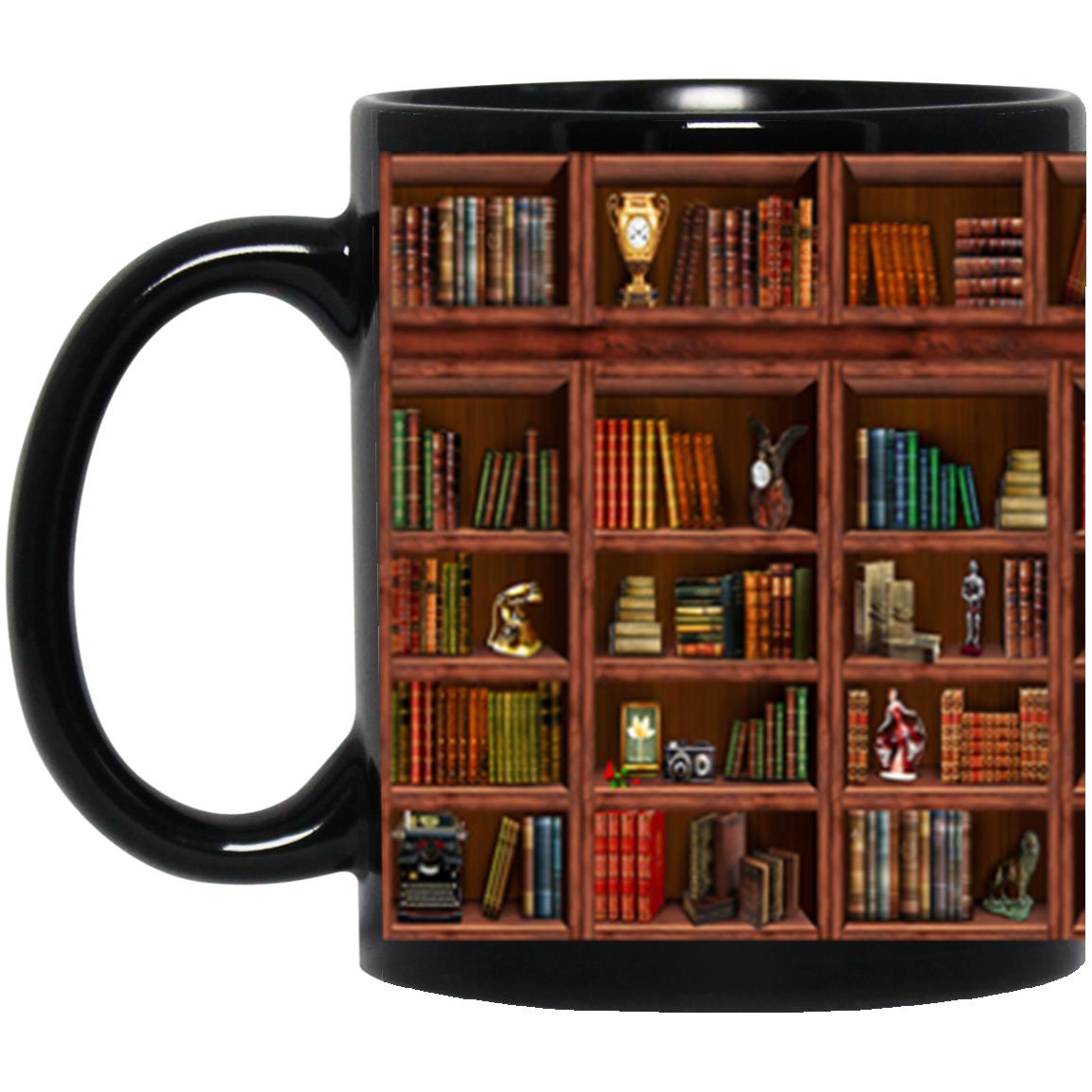 Book Shelf Mug, Library Coffee Mug, Gift For Library Teacher, Reader Mug, Book Lover Gift Idea, Gift For Her, Gift For Him