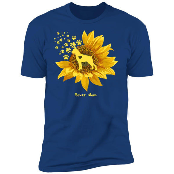 Boxer SunFlower GIft For Dog Mom Shirts