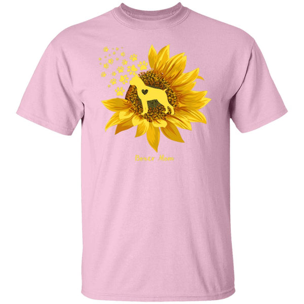 Boxer SunFlower GIft For Dog Mom Shirts