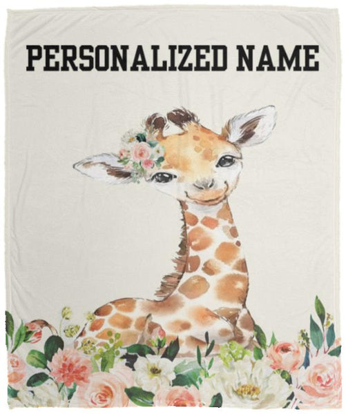 Personalized Deer Blankets, Custom Baby Blanket With Name