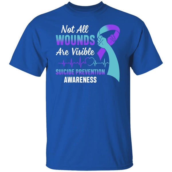 Suicide Prevention Teal Purple Not All Wounds Are Visible