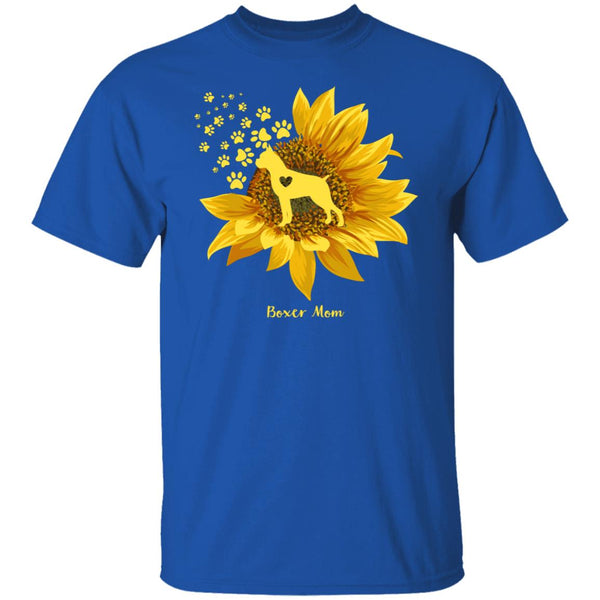 Boxer SunFlower GIft For Dog Mom Shirts