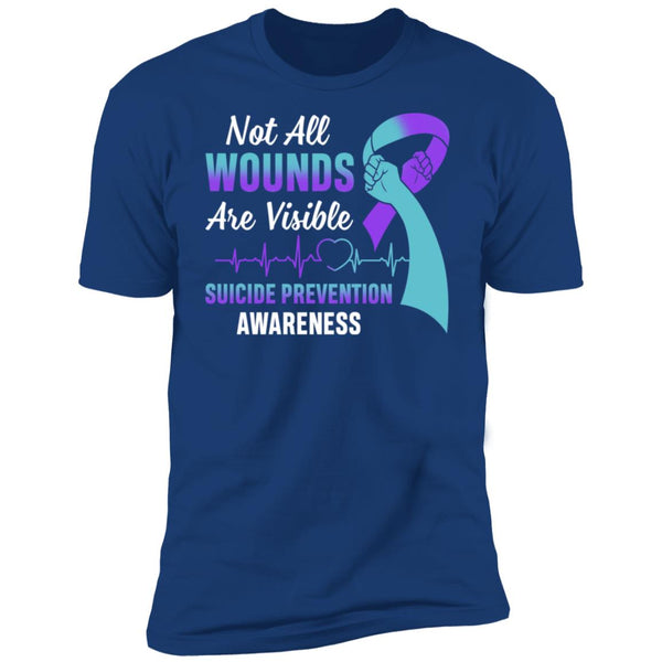 Suicide Prevention Teal Purple Not All Wounds Are Visible