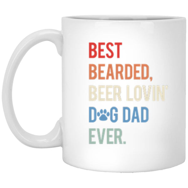 Best bearded beer lovin dog dad ever, Dog Dad mug, Gift for Daddy, Father's Day gift mug, 11oz 15oz white mug