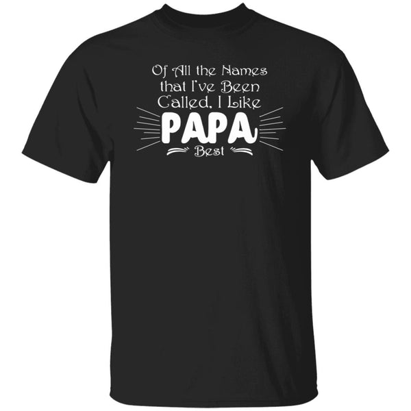 All The Names That I've Been Called I Like Papa Best Gift Shirt