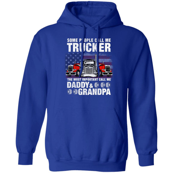 Mens Trucker Daddy &amp; Grandpa - Truck Driver T-Shirt