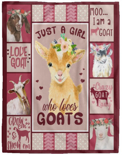 Just A Girl Who Loves Goats, Blanket For Girl, Blanket For Daughter, Gift For Granddaughter, Beautiful Blanket Gift