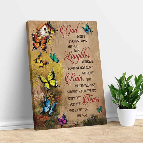 God Didn't Promise Days Without Pain - Jesus Printed Canvas - Wall Art