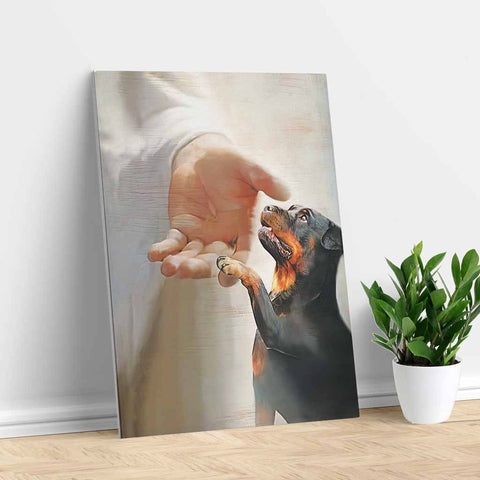 Jesus Canvas - Dog Canvas - Portrait Canvas
