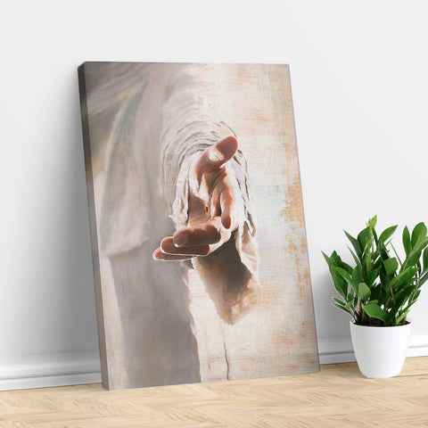 Jesus hand, Christian canvas, Jesus portrait canvas print, Wall Art