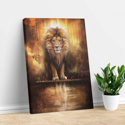 Lion of Judah, Jesus portrait canvas print, Wall Art