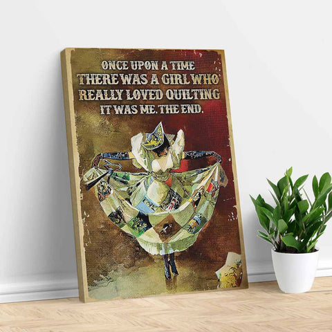 Once Upon A Time There Was A Girl - Portrait Canvas Print - Wall Art