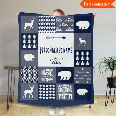 Personalized Baby Blanket, Customized Baby Blanket, Adventure Blanket With Name, Gift For Son, Gift For Daughter