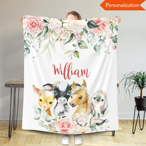 Personalized Baby Blanket, Gift For Newborn, Baby Blanket, Custom Blanket With Name, Gift For Son, Gift For Daughter