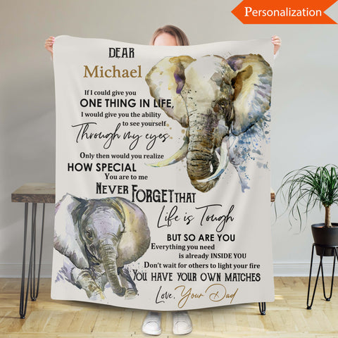 Personalized Blanket For Son And Daughter, Customized Blanket For Grandson And Granddaughter