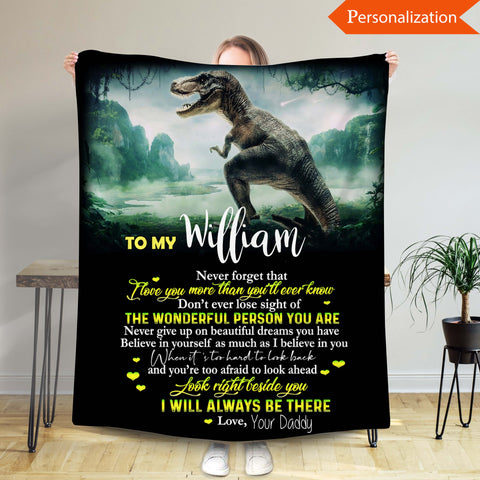 Personalized Blanket For Son, Gift For Grandson, Gift For Daughter, Gift From Parents, Custom Blanket From Grandparents